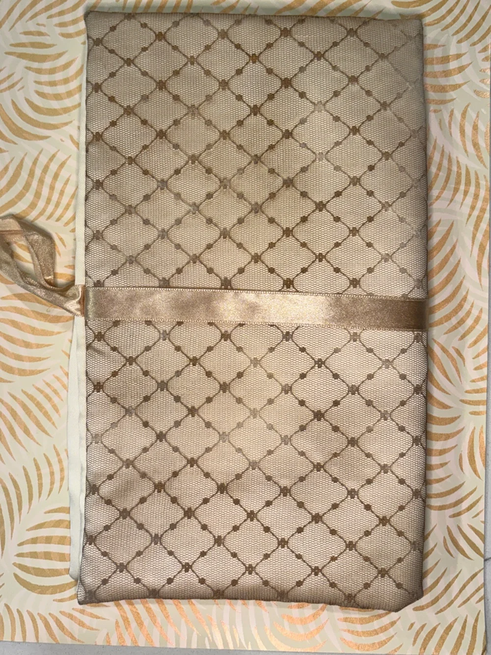 ⚜️ Handmade Champagne Silk & Lace Journal Cover ⚜️